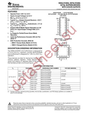 SN74LVC540APWTG4 datasheet  